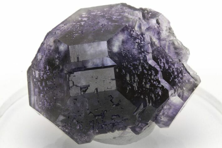 Purple Cube-Dodecahedron Fluorite Crystal - China #226149